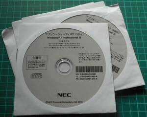 NEC アプリケーション/マニュアル CD-ROM (Win7Pro) 中古（管32）2 M***H/B-H他