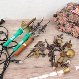 動作品 白光 HAKKO No.561 造花こて 3本セット はんだごて アートフラワー 電気 ねじ込み式 コテ先 先端 アタッチメント 多数付属/B