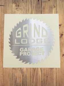 GRINDLODGE グラインドロッヂ カッティングステッカー　ヘアラインシルバー