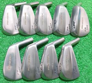 ◆良品・希少P/S◆　マッスルバック　DUNLOP PRO MODEL DP-601 #3-PW,PS head only 9pcs ダンロップ SRIXON forged 軟鉄鍛造