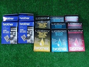 [3095] brother CL50BK ブラック 4本 / LC50Y イエロー 3本 / LC50C シアン 3本 / LC50M マゼンタ 3本 期限切れジャンク