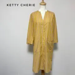 ketty cherie ケティーシェリー ひざ下 ワンピース シャツ M