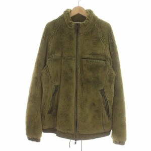 ノンネイティブ nonnative リバティ LIBERTY コラボ 17AW エクスプローラー パイル ボア ジャケット ジップアップ 3 L 緑 グリーン NN-J321