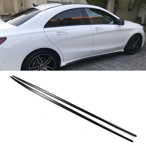 艶有黒 ベンツ CLA W117 W176 AMG サイドステップ スカートスポイラーカバー2014-2018