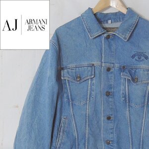 アルマーニジーンズ ARMANI JEANS■デニムジャケット　Gジャン　イタリア製■48■ブルー ※NK4d02032