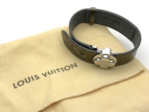 1000円スタート バングル LOUIS VUITTON ルイヴィトン M99083 グッドラックブレス サイバーエピ グリーン系 袋付き アクセサリー 10 L3001