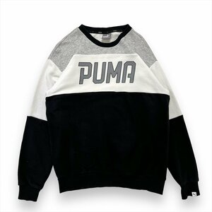 プーマ スウェット 柄物 PUMA 古着 メンズ XS ロゴプリント スポーツ マルチカラー