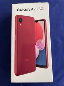 極美・箱付　スマホGALAXY A23 5G レット SCG18SRA RED KDDI スマートフォン