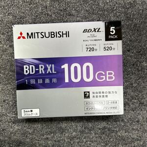 01102 新品未開封　三菱MITSUBISHI 録画用BD-R XL 4倍速 5枚 100GB Blu-ray VBR520YP5D1 