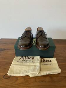 Alden シガーコードバン プレーントゥ 93911 8.5D レアカラー