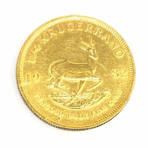 K22　南アフリカ共国　クルーガーランド金貨　1/4oz　1982　総重量8.4g【CEBC4045】