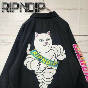 《希少》RIPNDIP リップンディップ 刺繍 ブラック ブルゾン ファイヤー