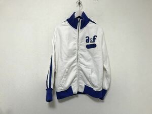 本物アバクロンビーアンドフィッチAbercrombie&Fitchコットンスウェットトレーナージャケットメンズサーフアメカジ白ホワイトSマカオ製