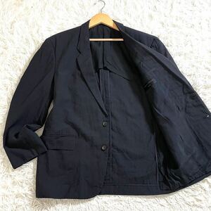 極美品 田中オム COMME des GARCONS HOMME シワ加工 AD1993 テーラードジャケット コムデギャルソンオム ウール ネイビー 紺色 シングル 2B