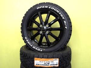 S3882 新品 4本 ディレットM10 4.5J +43 ブラック 黒 165/60R15 オープンカントリー R/T ホワイトレター ハスラー キャスト デリカ ミニ D2