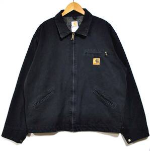 即決【CARHARTT】カーハート デトロイトジャケット ブランケット付 黒 L? 古着