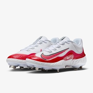 【日本未発売 25cm】 ナイキ 野球 金具 スパイク Nike Alpha Huarache Elite 4 Low ホワイト レッド FD2745-105