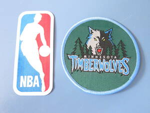 ～小物～ NBA x ミネソタ・ティンバーウルブズ Minnesota Timberwolves ワッペン 2枚