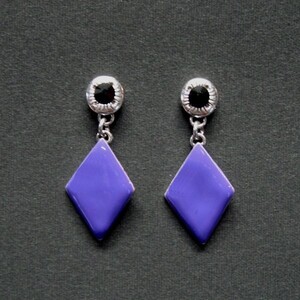 TARATATA タラタタ◆Pierrot Purple　ピアス◆パーブル　ひし形モチーフ