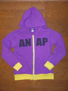 USED品★ANAP GIRL ジップパーカー XS パープル