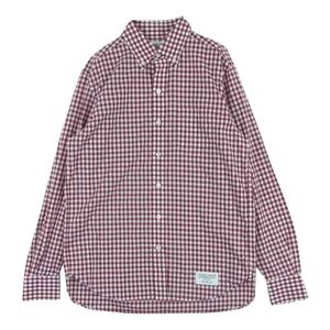 WACKO MARIA ワコマリア 15SS-TM-07-10 PIN OX GINGHAM CHECK BD SHIRT ギンガム チェック ボタン ダウン 長袖 シャツ M【中古】