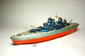 萬代屋　ブリキ戦艦ボストン　517！フリクション　当時物　tin toy ティン・トイ　玩具　おもちゃ　動作品　激レア　バンダイ　レトロ