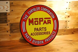 アメリカンブリキ看板 ティンサイン モパー ラウンド 直径295mm MADE IN USA☆MOPARライセンス品 アメ雑 ガレージ メタルサイン