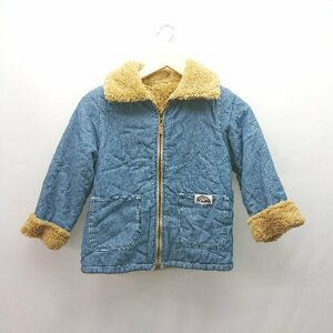 ◇ Wrangler キッズ 子供服 厚手 フロントファスナー 両サイドポケット 長袖 アウター サイズ130 ブルー レディース E