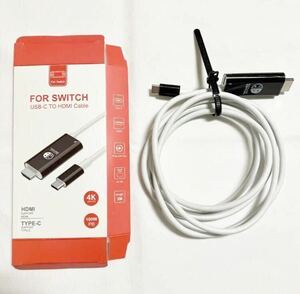 For Switch USB-C to HDMI ケーブル ゲーム 映像出力 テレビ出力