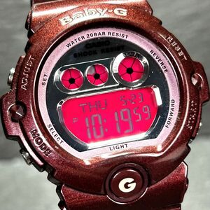 美品 CASIO カシオ Baby-G ベビージー BG-6900-4 腕時計 クオーツ デジタル 多機能 ワインレッド ブラウン 新品電池交換済み 動作確認済み