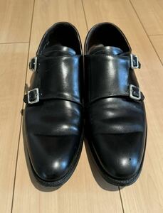 新品同様 GRENSON 革靴 ダブルモンクストラップ 9E 35038/01 英国製 ブラック グレンソン ビジネスシューズ 27.0cm相当