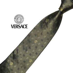 VERSACE ネクタイ パターン柄 メデューサ ヴェルサーチェ ネコポス可 USED 中古 t449