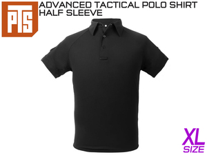 PTS-0081　【正規品】PTS アドバンスド タクティカル ポロシャツ 半袖 XLサイズ ブラック