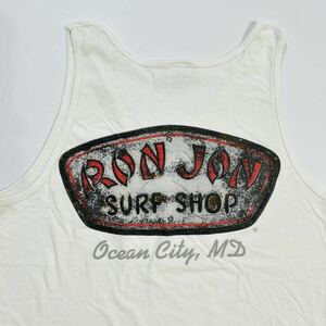 90s 00s RON JON SURF SHOP タンクトップ 白 M ビンテージ オールドサーフ ロンジョン 90年代 00年代 / vintage OLD スケート ジミーズ op