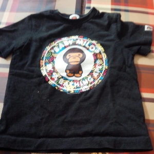 BAPE キッズ　Tシャツ　110サイズ　古着　シャーク　ベイプ　A BATHING APE エイプ　10