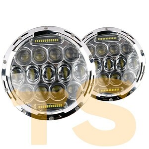 JEEP LED ヘッドライ JK TJ スズキ ジムニー ハマーH2 JK75W-Y 5500LM ホワイト シルバー 2個 激安 7インチ 75W HI/Low/DRL