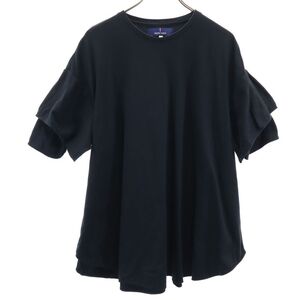 アキラナカ カットソー チュニック 2 ブラック AKIRANAKA Tシャツ レディース