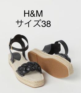 H＆M プラットフォームエスパドリーユサンダル　38号　新品未使用