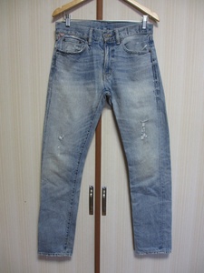 Denim&Supply スリムストレートデニム ビンテージ加工 30/32 Ralph Lauren RRL visvim nudie jeans