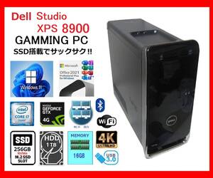 Dell XPS 8900 サクサク Core i7-6700～4.0Ghz×8/16G/新M.2.SSD256G +HDD1T/GTX745-4G/WiFi/W11/office2021