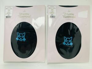 vivienne westwood ヴィヴィアンウエストウッド　レディース　キャットプリントオーブタイツ ブラック 2点セット　新品未使用品