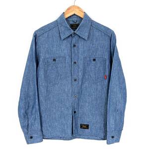 WTAPS chambray デニム シャツ S インディゴ 1 長袖 152GWDT-SHM09 L/S 01 シャンブレー ダブルタップス