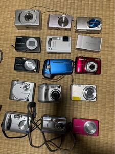 1円からデジタルカメラ デジカメ 15個 まとめ売り FUJIFILM CASIO Panasonic Nikon SONY OLYMPUS 動作未確認 ジャンク品 現状品 同梱不可