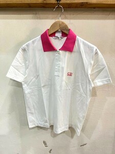 69 Christian Dior SPORTS クリスチャンディオールスポーツ Lサイズ オールド 刺繍ロゴ半袖Tシャツ 鹿の子 ワンポイント レディース