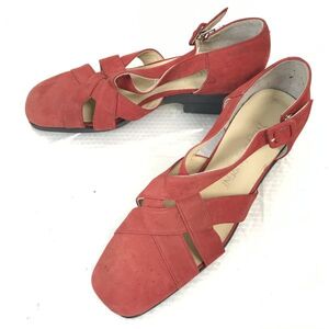 イヴサンローラン/YVES SANT LAURENT★スエードレザー/サンダル【36/23.0/赤/RED】Shoes/sandal◆Q-170