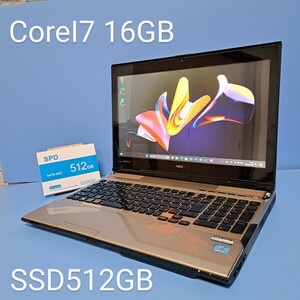 ★最強CoreI7★メモリ16GB★新品SSD512GB NEC/LL750/H/YAMAHAスピーカー/Windows11/ブルーレイ/Office2019H&B/Webカメラ/lavie/新品BT