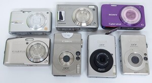 【R1-753】デジタルカメラ おまとめ 7台 Canon SONY Panasonic FUJIFILM IXY DIGITAL Cyber-shot FINEPIX 等 コンデジ 