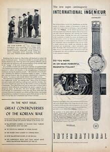 稀少・時計広告！1955年IWC 時計広告/International Ingenieur Watch Co./Automatic/Schaffbausen/インヂュニア/Y