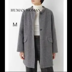 HUMAN WOMAN モコファーリバーシブルコート M