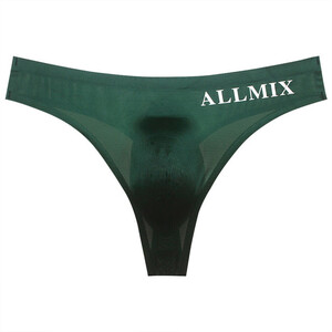 Tバック ビキニブリーフ 下着 メンズ ALLMIX シームレス セクシー ストレッチ 通気性よい 立体感 XL ダークグリーン